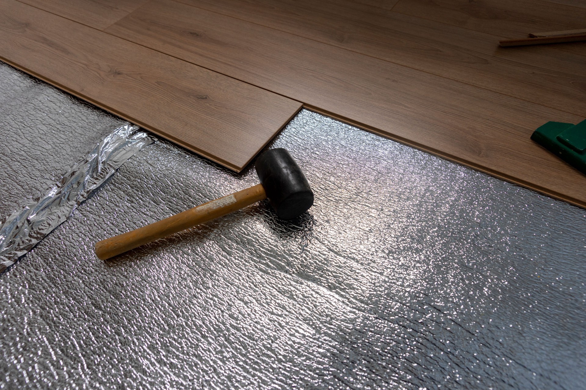 Laminate flooring in a study